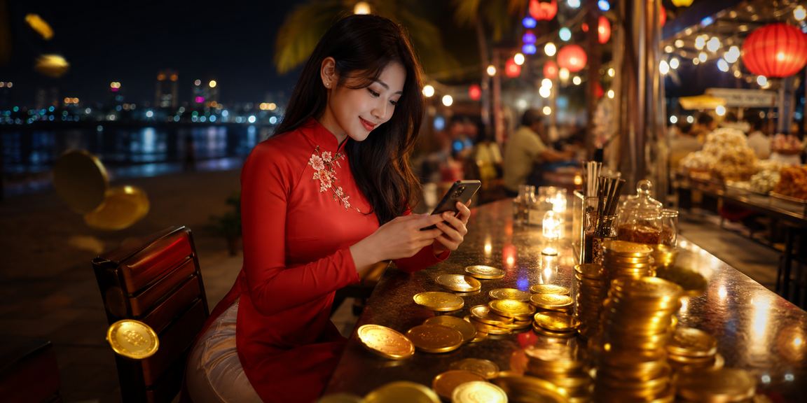 Người dùng Mũi Né tham gia cá cược trực tuyến qua điện thoại với 3dmodel